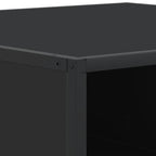 Tavolino Nero 100x100x30 cm Legno in Truciolato e Metallo