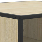 Tavolino Rovere Sonoma 100x100x30 cm in Truciolato e Metallo
