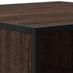 Tavolino Rovere Marrone 100x100x30 cm in Truciolato e Metallo