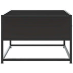 Tavolino Salotto Nero 100x50x35 cm Legno Multistrato e Metallo