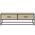 Tavolino Salotto Rovere Sonoma 100x50x35 cm Multistrato Metallo