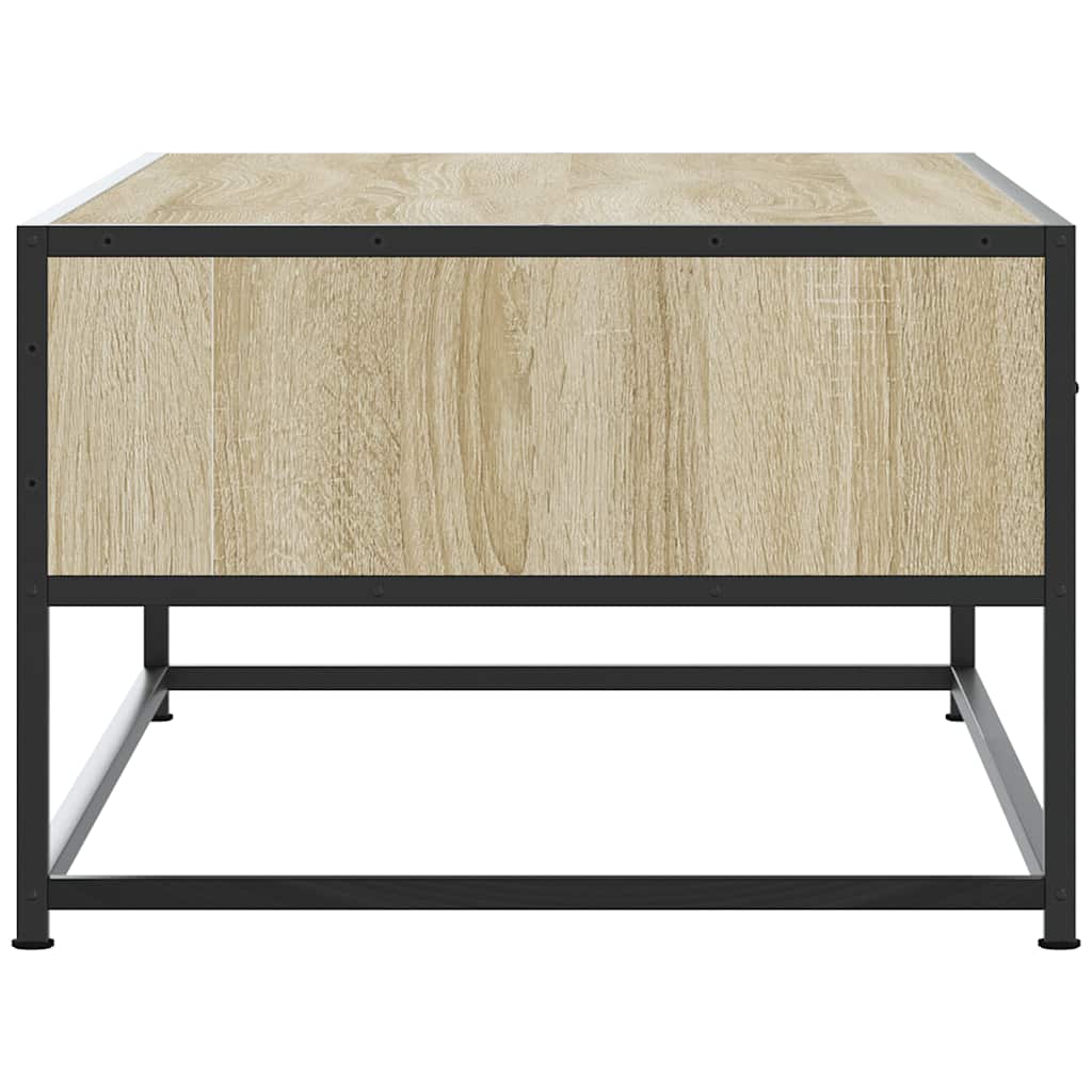 Tavolino Salotto Rovere Sonoma 100x50x35 cm Multistrato Metallo