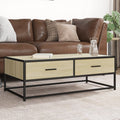 Tavolino Salotto Rovere Sonoma 100x50x35 cm Multistrato Metallo