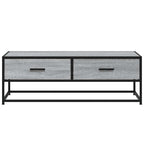 Tavolino Salotto Grigio Sonoma 100x50x35cm Multistrato Metallo