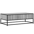 Tavolino Salotto Grigio Sonoma 100x50x35cm Multistrato Metallo