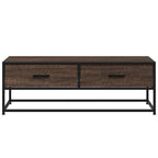 Tavolino Salotto Rovere Marrone 100x50x35cm Multistrato Metallo