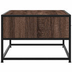 Tavolino Salotto Rovere Marrone 100x50x35cm Multistrato Metallo