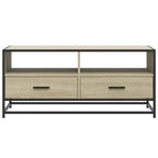 Tavolino Rovere Sonoma 100x50x45 cm Legno Multistrato e Metallo