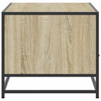 Tavolino Rovere Sonoma 100x50x45 cm Legno Multistrato e Metallo