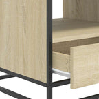 Tavolino Rovere Sonoma 100x50x45 cm Legno Multistrato e Metallo