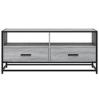 Tavolino Grigio Sonoma 100x50x45 cm Legno Multistrato e Metallo