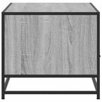 Tavolino Grigio Sonoma 100x50x45 cm Legno Multistrato e Metallo