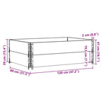 Poggiapiedi da Giardino Marrone 120x80cm Legno Massello di Pino