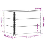 Fioriera da Giardino Marrone 80x60 cm Legno Massello di Pino