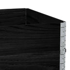 Fioriera da Giardino Nera 120x80 cm Legno Massello di Pino