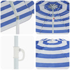 Ombrellone Blu e Bianco 161 x 161 x 193 cm Poliestere