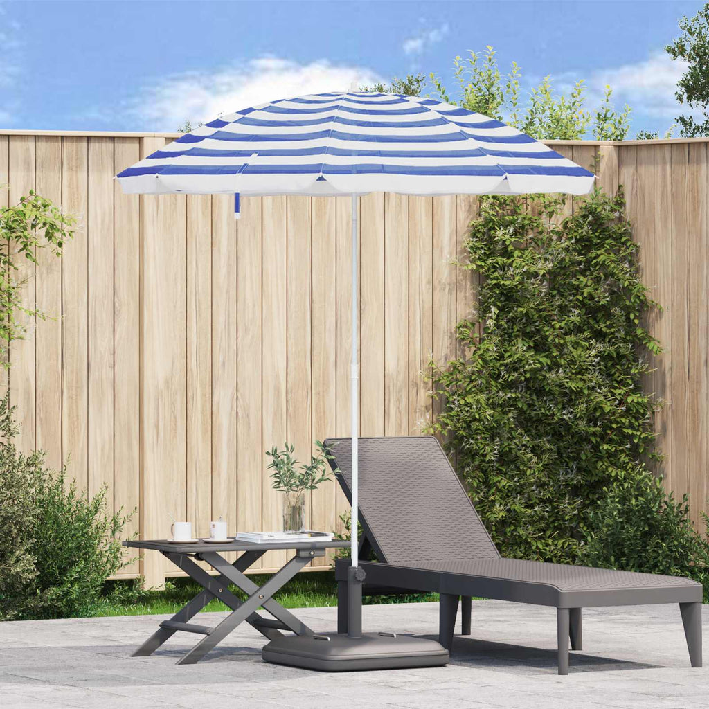 Ombrellone Blu e Bianco 161 x 161 x 193 cm Poliestere