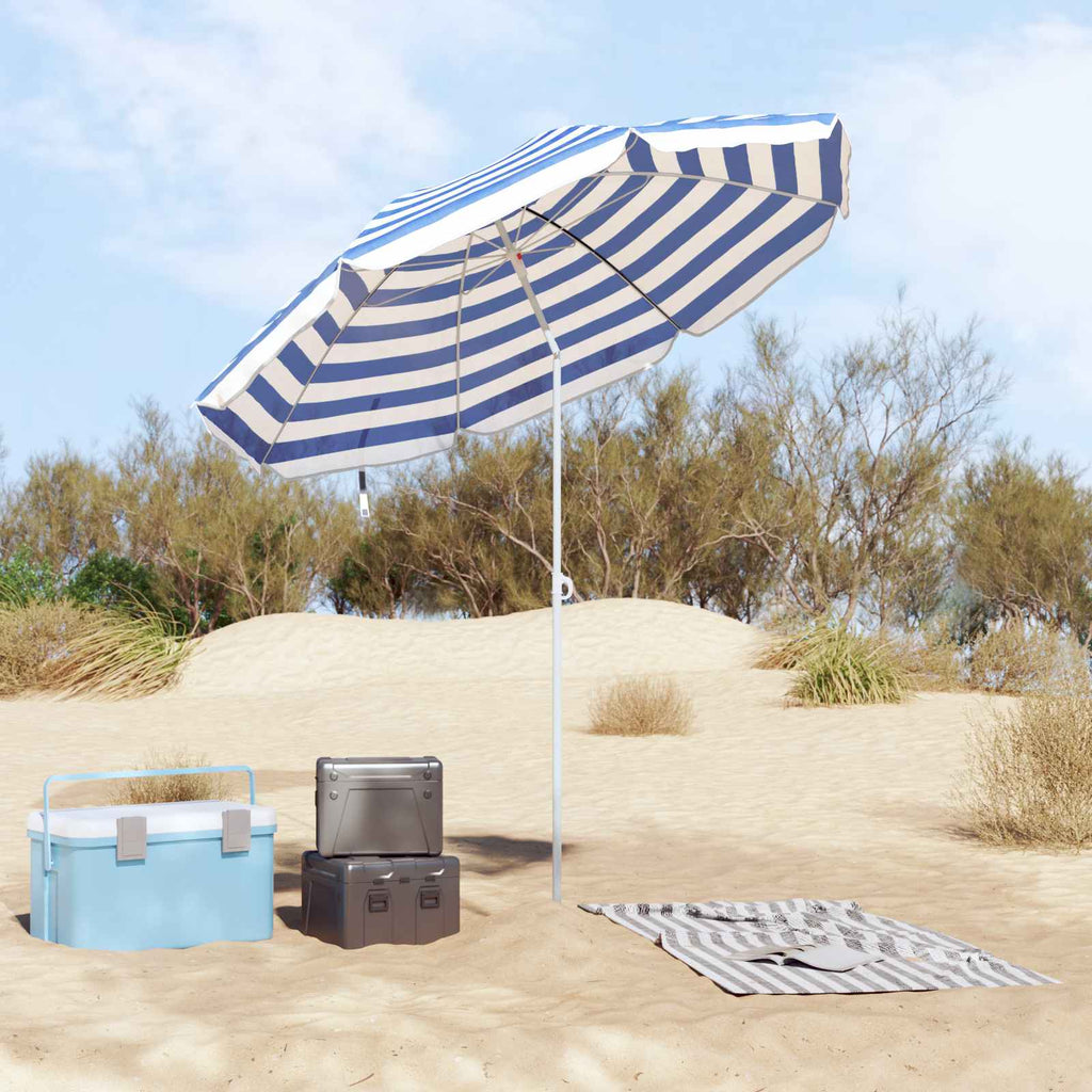 Ombrellone Blu e Bianco 161 x 161 x 193 cm Poliestere