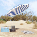 Ombrellone Blu e Bianco 161 x 161 x 193 cm Poliestere