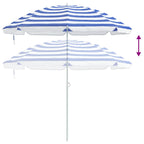 Ombrellone Blu e Bianco 161 x 161 x 193 cm Poliestere