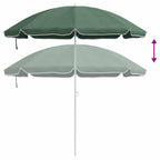 Ombrellone Verde 161 x 161 x 193 cm Poliestere