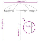 Ombrellone da Spiaggia Mimetico 263 x 263 x 272 cm