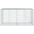 Cesto Gabbione con Copertura 200x100x100 cm in Ferro Zincato