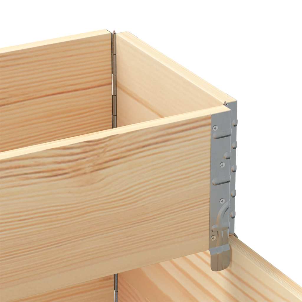 Fioriera Rialzata 3 Livelli 120x80 cm Legno Massello di Pino