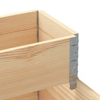 Fioriera Rialzata 3 Livelli 120x80 cm Legno Massello di Pino