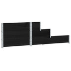 Fioriera Rialzata a 3 Livelli Nera 120x80 cm Legno di Pino