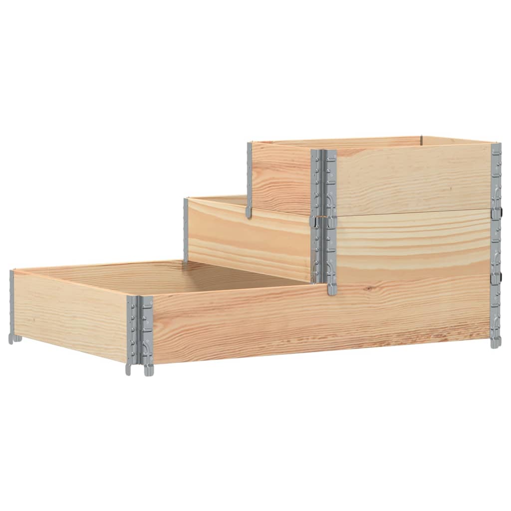 Fioriera Rialzata 3 Livelli 120x80 cm Legno Massello di Pino