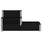 Fioriera Rialzata a 3 Livelli Nera 120x80 cm Legno di Pino