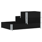 Fioriera Rialzata a 3 Livelli Nera 120x80 cm Legno di Pino