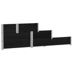 Fioriera Rialzata a 3 Livelli Nera 120x80 cm Legno di Pino