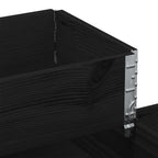 Fioriera Rialzata a 3 Livelli Nera 120x80 cm Legno di Pino