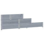 Fioriera Rialzata a 3 Livelli Grigia 120x80 cm Legno di Pino