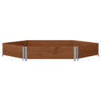 Fioriera Rialzata Esagonale Marrone 160x160 cm Legno di Pino