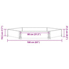 Fioriera Rialzata Esagonale Marrone 160x160 cm Legno di Pino