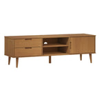 Mobile TV MOLDE Marrone 158x40x49 cm in Legno Massello di Pino