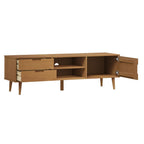 Mobile TV MOLDE Marrone 158x40x49 cm in Legno Massello di Pino