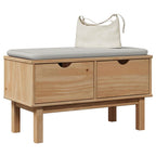 Panca da Corridoio OTTA 80x40x45 cm in Legno Massello di Pino