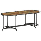 Tavolino da Salotto 110x55x40 cm in Legno Massello di Recupero