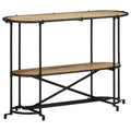 Tavolo Consolle 110x42x76 cm in Legno Massello Grezzo di Mango