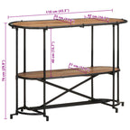 Tavolo Consolle 110x42x76 cm in Legno Massello di Acacia