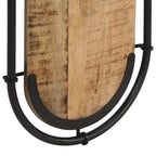 Appendiabiti da Parete con 4 Ganci 2pz Legno Massello di Mango