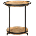 Tavolino da Salotto Ø55x60 cm in Legno Massello di Mango