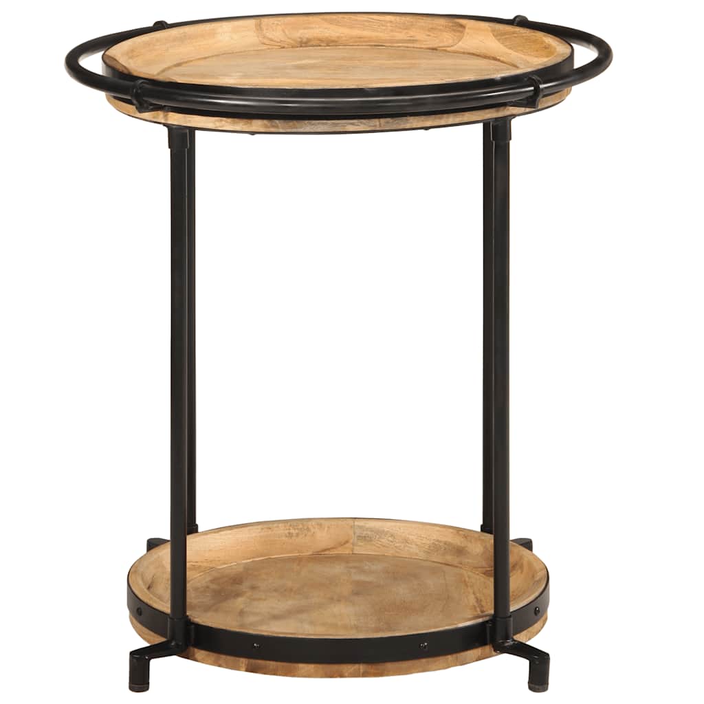 Tavolino da Salotto Ø55x60 cm in Legno Massello di Mango