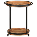 Tavolino Ø55x60 cm in Legno Massello di Acacia