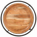 Tavolino Ø55x60 cm in Legno Massello di Acacia