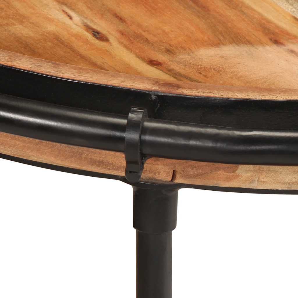Tavolino Ø55x60 cm in Legno Massello di Acacia